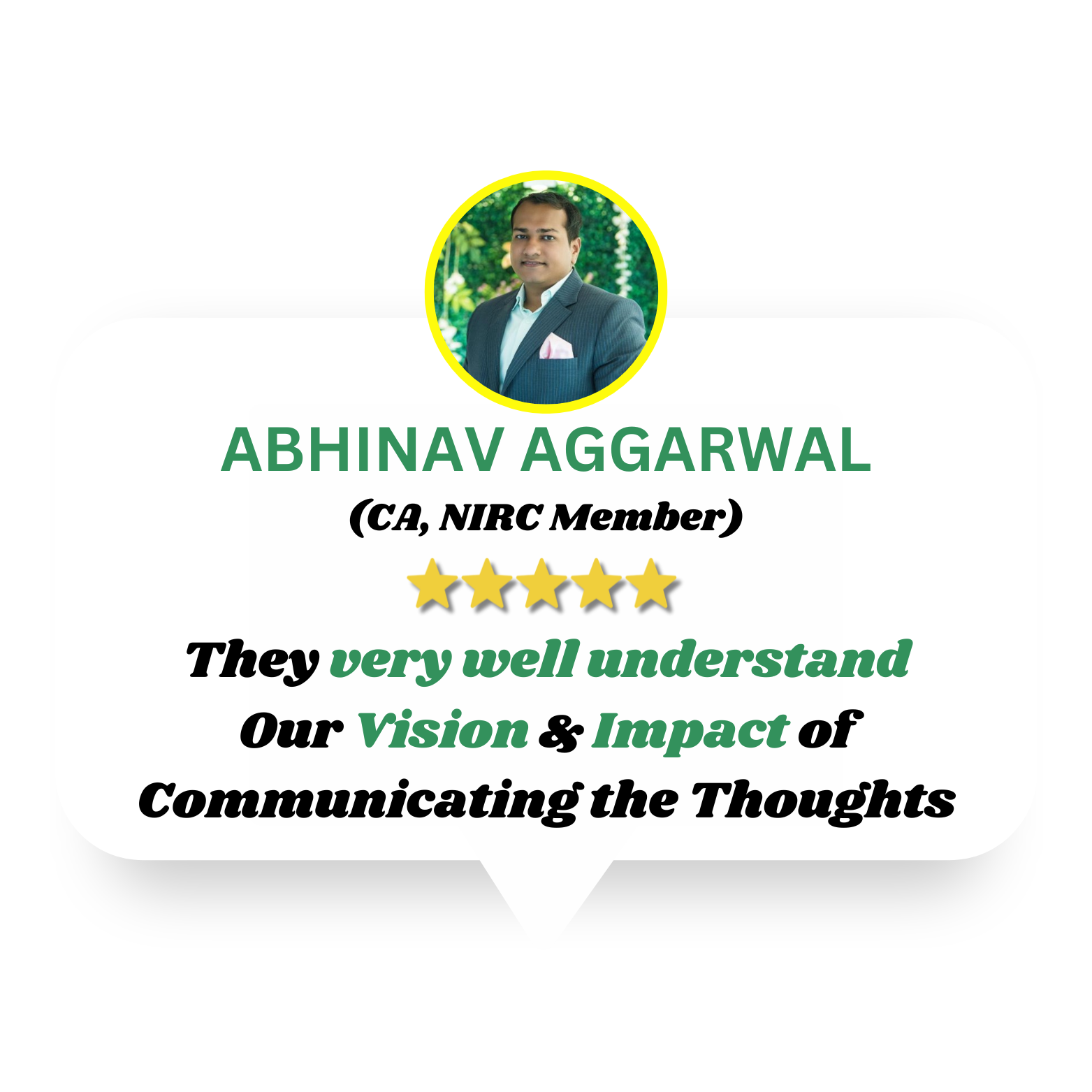 Abhinav Aggarwal - Testimonial